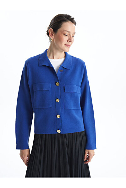 LC Waikiki Shirt Collar Women's Knitwear Cardigan