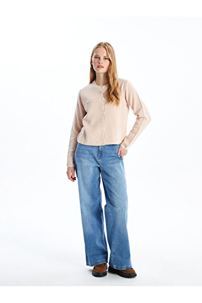 LC Waikiki Crew Neck Women's Knitwear Cardigan