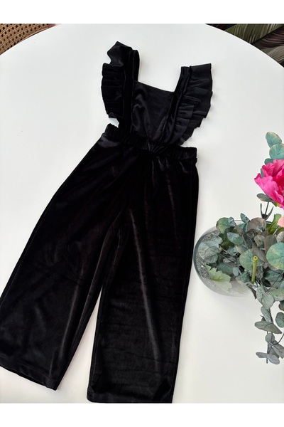 Marka Kız çocuk orijinal model fransız kadife likralı tasarım özel gün salopet