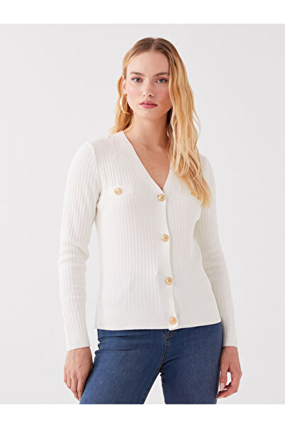 LC Waikiki V-Neck Women's Knitwear Cardigan