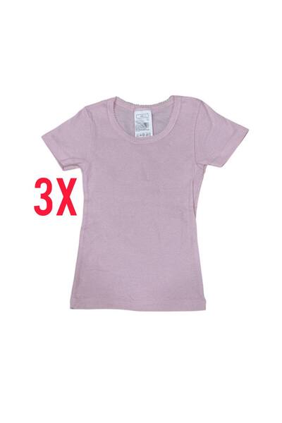 By Danina 3 X Tricou fete roz din bumbac 100% nou cu eticheta fabricat in romania 2/3 ani