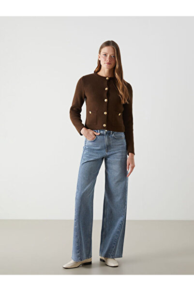 LC Waikiki Γυναικεία πλεκτή ζακέτα με λαιμόκοψη