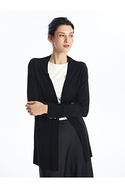 LC Waikiki Shawl Collar Plain Long Sleeve Women's Knitwear Cardigan