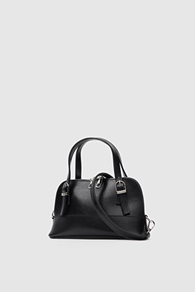 aldebaran Suni Deri Mini El ve Çapraz Çanta Siyah