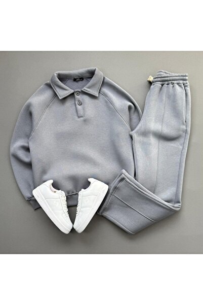 KONSEPT35 SET DE TRENING OVERSIZE PE bumbac moale UMAŞ CU 3 FIȘE PENTRU BĂRBAȚI