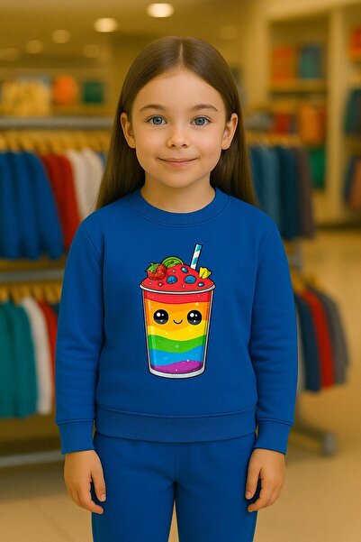 playwear Παιδικό Φούτερ Σετ με στάμπα COLORFUL CUP για Κορίτσια και Αγόρια, μ...