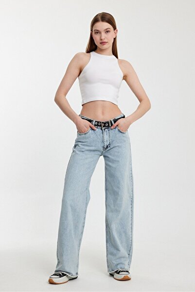 What's Up Pantaloni de damă cu talie joasă WhatsUp - Denim