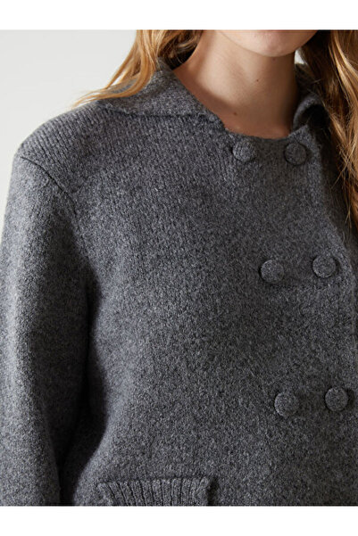 LC Waikiki Shirt Collar Women's Knitwear Cardigan