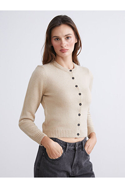 LC Waikiki Crew Neck Women's Knitwear Cardigan