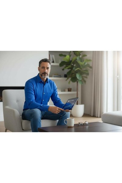 GÖMLEK GALERİSİ Classic Loose Fit Plain Long Sleeve Men's Shirt