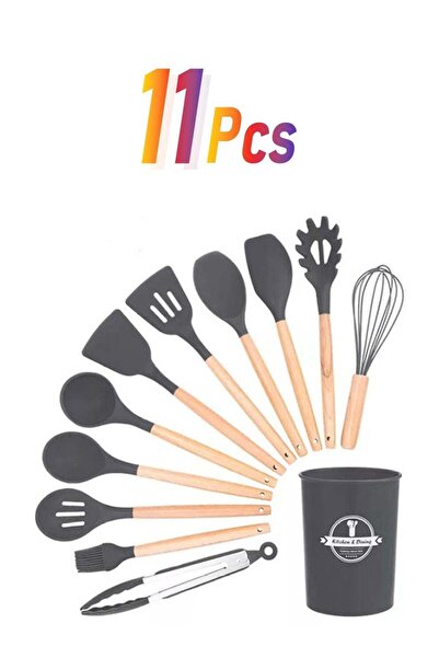 Generic 11-Piece Silicone Utensils Set Black