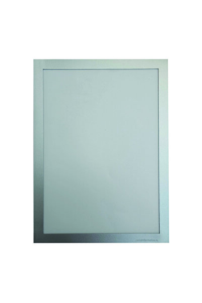 OEM Information Frame, A4, magnetic, self-adhesive, anti-reflective, double-sided, silver