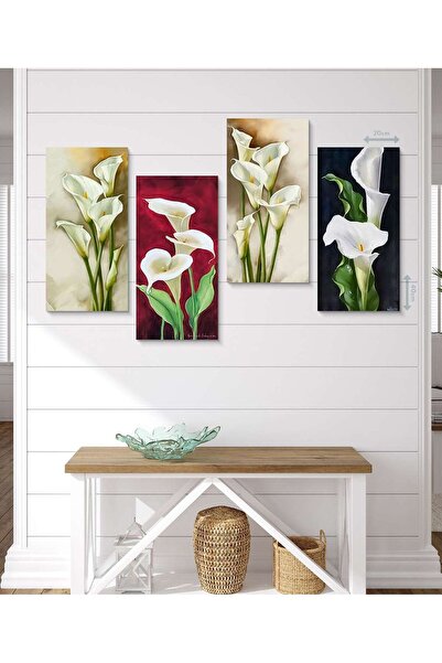 FORONEUS Çiçekler Ağaçlar 4lü mdf tablo
