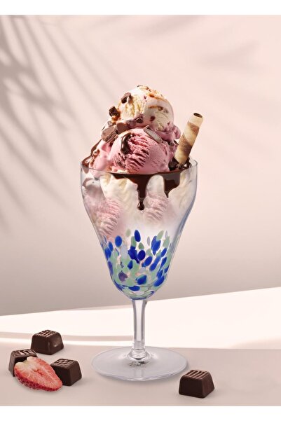 RİVO HOME DECOR وعاء آيس كريم مرسومة يدوياً 300 مل