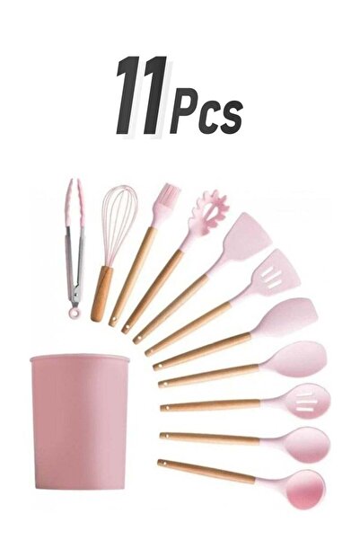 Generic 11-Pieces Kitchen Utensil Set Pink 25cm
