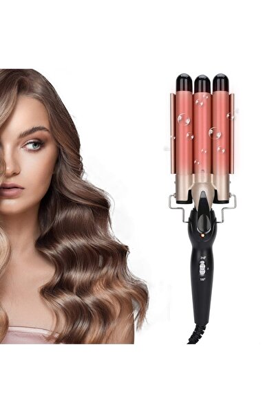 stuffix BHW 3-Barrel Hair Waver (25mm), Ceramic, Gold