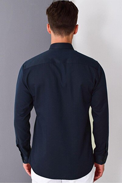 Dewberry G785 Men's Shirt-Dark Blue-1