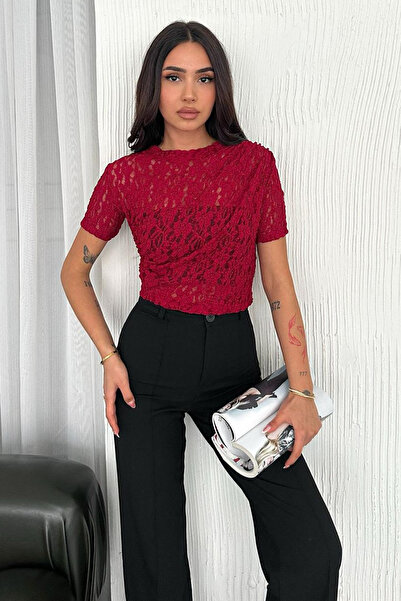 Noa Noa Women's Lace Short Sleeve Blouse – Bold Grace