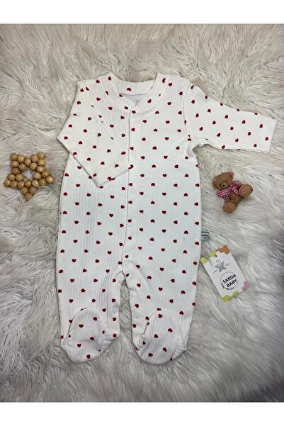 RED-HEARTED BABY JUMPSUIT