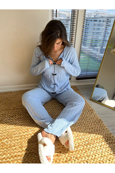 Alseka Blue Bowl Kadın Pijama Takımı