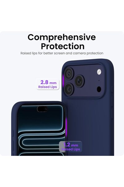 USIDE 17 Pro Max Case Inside Velvet Shockproof Screen and Camera Raised Lasman Cover-Khaki Green