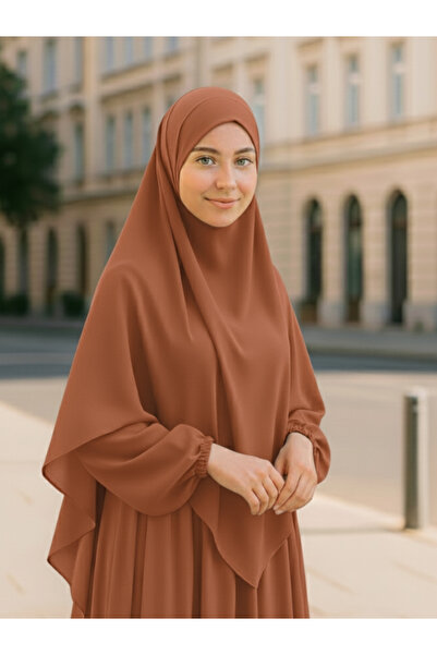 Atelier Cheval Medina Silk Souffle Dress Veil Set, Hajj Umrah Women's Ferace Set, Hijab Dress Set (3 Pieces)