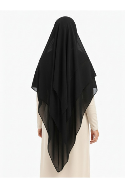 Atelier Cheval Ready-To-Wear Scarf, Three-Layer Chiffon Souffle, Hajj Umrah, Souffle Khimar Hijab