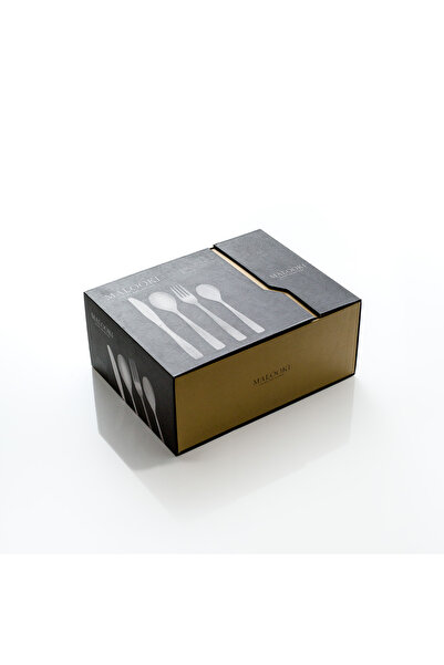 Malooki Textured Silver Flatware Set – 48 Pieces with Premium Design