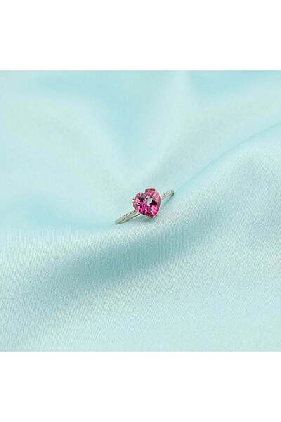 Bijuteria SORELLY 14k Rose Gold Ring with 0.035ct Diamond Heart and 2.213ct Topaz Size 17