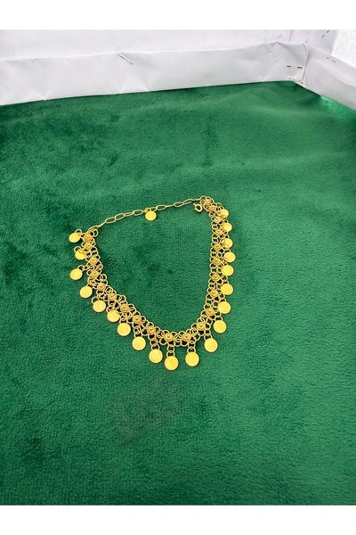 Midyat Artuklu Gümüşçülük Kişniş Pullu 1' Sıralı Gümüş Altın Kaplama Bileklik