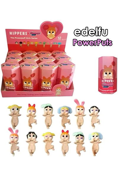 EDELFU Sonny Angel Powerpufs Series Mini Figure Series Adhesive 1 Piece Toy Figure, Phone Ornament