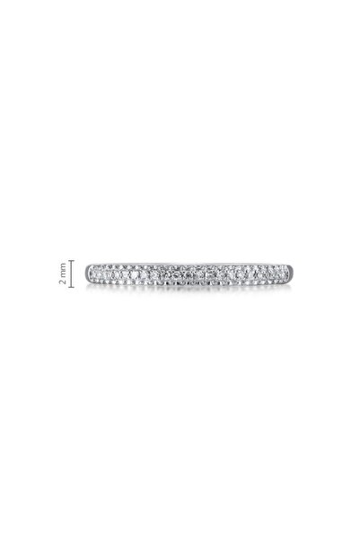 Bijuteria SORELLY 14k White Gold Half Eternity Ring with 0.063ct Diamonds Size 15
