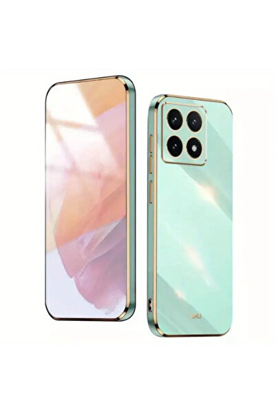 Rivor غطاء متوافق مع هاتف Xiaomi Mi 14T Pro، غطاء سيليكون مطرز باللون الذهبي ...