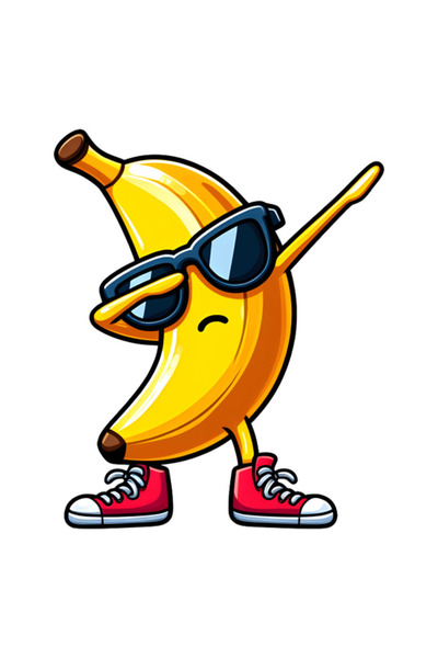 Hobi Butik Cool gözlüklü muz banana Sticker Araba, Motorsiklet, Kask, Laptop,...