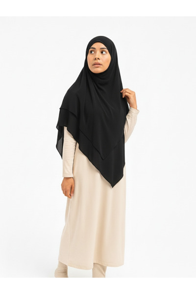 Atelier Cheval Ready-To-Wear Scarf, Three-Layer Chiffon Souffle, Hajj Umrah, Souffle Khimar Hijab