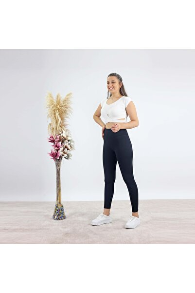 MİSPİER Γυναικείο μαύρο ψηλόμεσο ατσάλινο κολάν