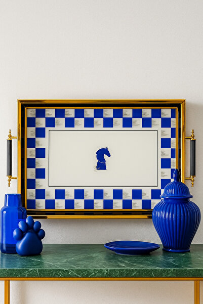 Kadı Kızı Kadıkızı Mavi Checkmate Tepsi