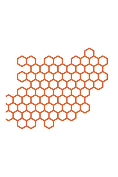 Oracal Motorcycle sticker, decorative car, waterproof and UV resistant. side, honeycomb pattern, 20cm, orange