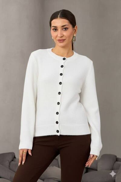 VINTIQUE 2058- Fleece-Lined Button Cardigan