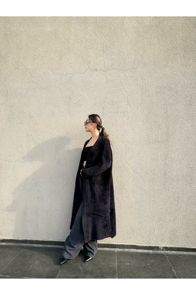 BELİS WEAR KADIN YUMUŞAK DOKULU UZUN TRİKO HIRKA