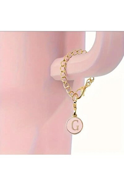 alisa G Harfi Termos Uyumlu Pembe Charm Aksesuar Sallantılı Süs