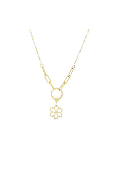 Bijuteria SORELLY Αλυσίδα με λουλούδια μαργαρίτας από χρυσό 14 καρατίων