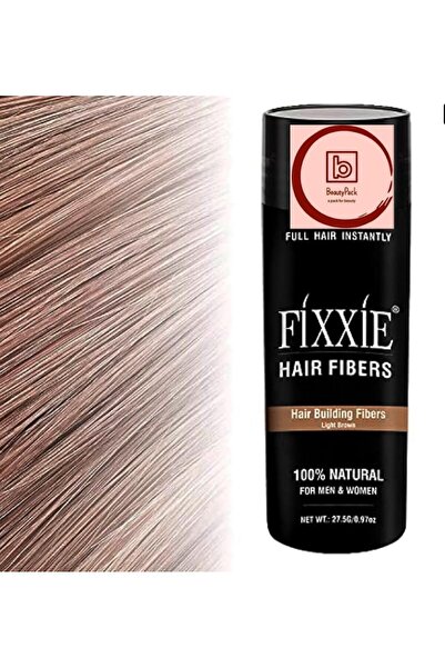 beauty pack Fibre pentru par rar Fixxie, pachet pudra, aplicator si piaptan, Saten deschis, 27g