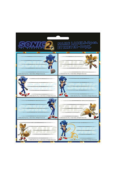 Sonic Hedgehog notebook label 16 pcs