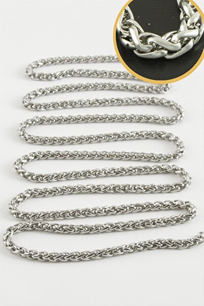 ZERO LAND Nrtmsa 0.4mm Cylinder Silver Color Steel Chain 1 (01538) Meter-Silver Color