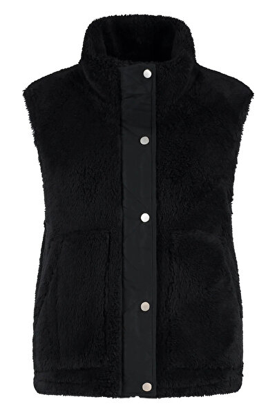 ONLY Vestă de pluș Onlbari Regular Fit cu guler ridicat buzunare VEST 15358902