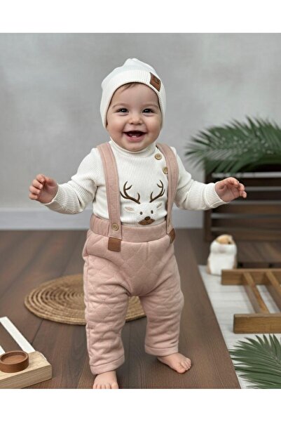 P&H BABYWEAR Turtleneck Badili Embroidered Beret Salopet Winter Unisex 3-Piec...