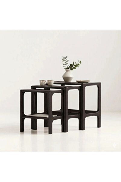 Woodesk Line, Ahşap Zigon Sehpa, 50x50, Ceviz Renk, CPT4792-50