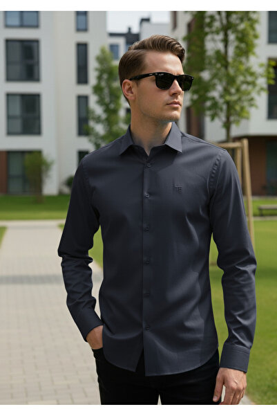 YusGos Men's Classic Regular Fit Regular Collar Long Sleeve Easy Iron Cotton Shirt