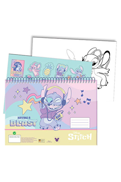 Stitch Disney Lilo και Blast Σπιράλ τετράδιο σκίτσων A/4 με αυτοκόλλητα, 40 σ...
